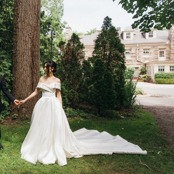 Milla Nova Matilda Mikado Ball Gown - Worn for 3 Hrs + Veil - Picture 7 of 9